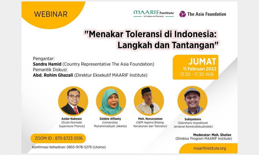 Maarif Institute Selenggarakan Seminar Toleransi - AnakPanah.id