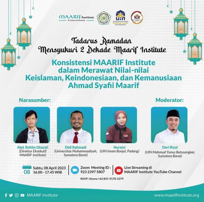 Dua Dekade MAARIF Institute Konsisten Merawat Pemikiran Buya Syafii - AnakPanah.id